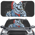 Punk Mohawk Devil Print Car Windshield Sun Shade