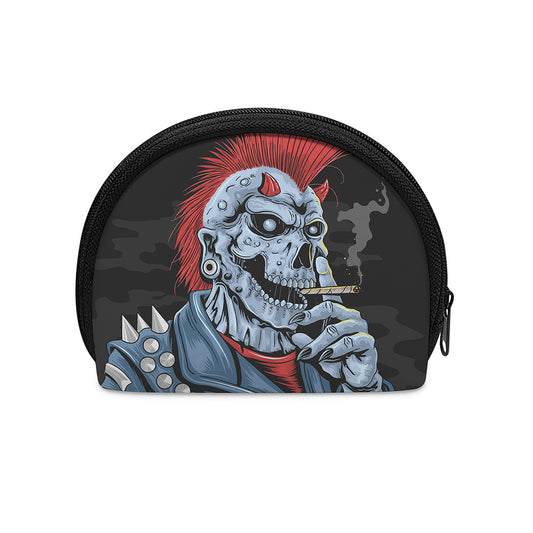 Punk Mohawk Devil Print Coin Purse