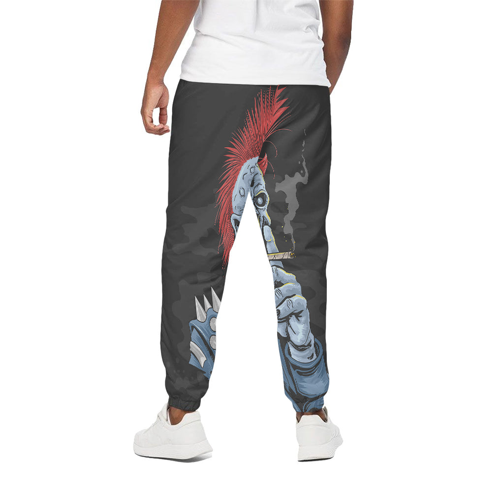 Punk Mohawk Devil Print Cotton Pants