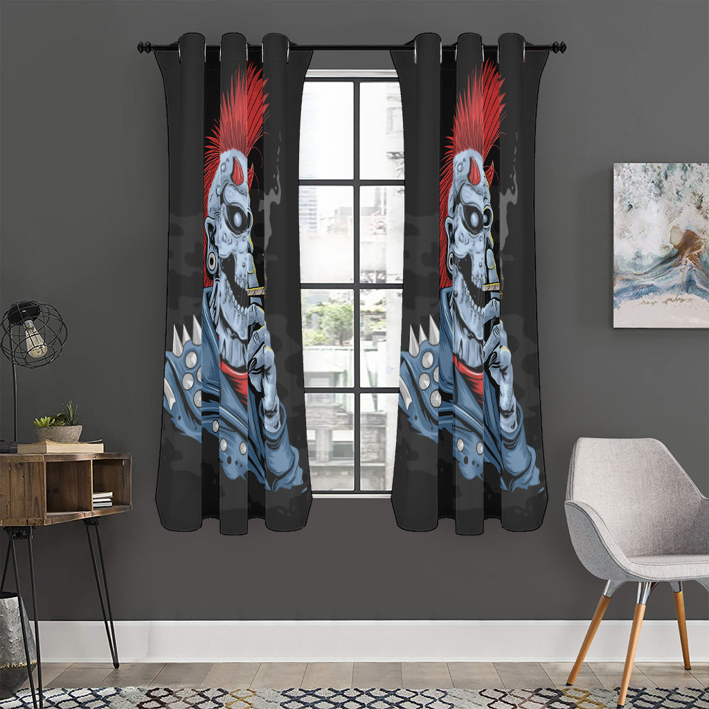 Punk Mohawk Devil Print Curtain
