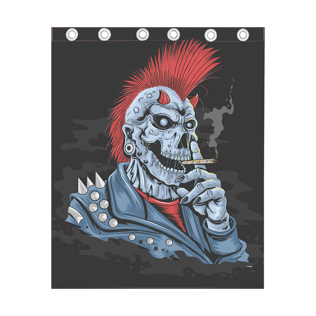 Punk Mohawk Devil Print Curtain