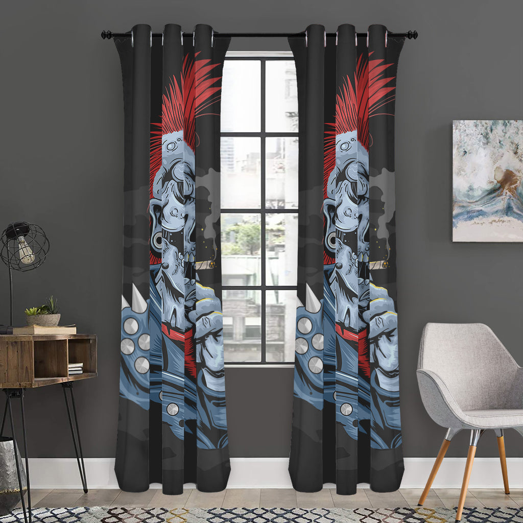 Punk Mohawk Devil Print Curtain