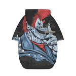 Punk Mohawk Devil Print Dog Zip Up Hoodie