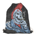 Punk Mohawk Devil Print Drawstring Bag
