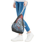 Punk Mohawk Devil Print Drawstring Bag