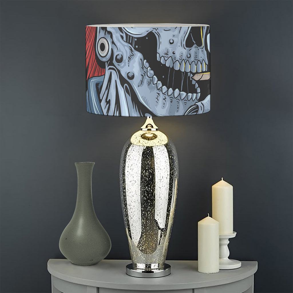 Punk Mohawk Devil Print Drum Lamp Shade