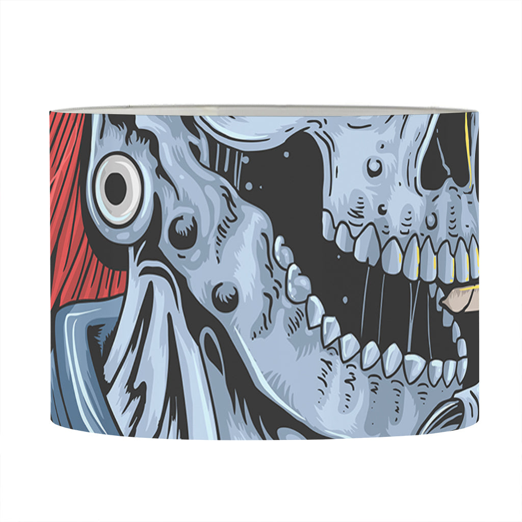 Punk Mohawk Devil Print Drum Lamp Shade