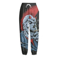 Punk Mohawk Devil Print Fleece Lined Knit Pants