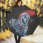 Punk Mohawk Devil Print Foldable Umbrella