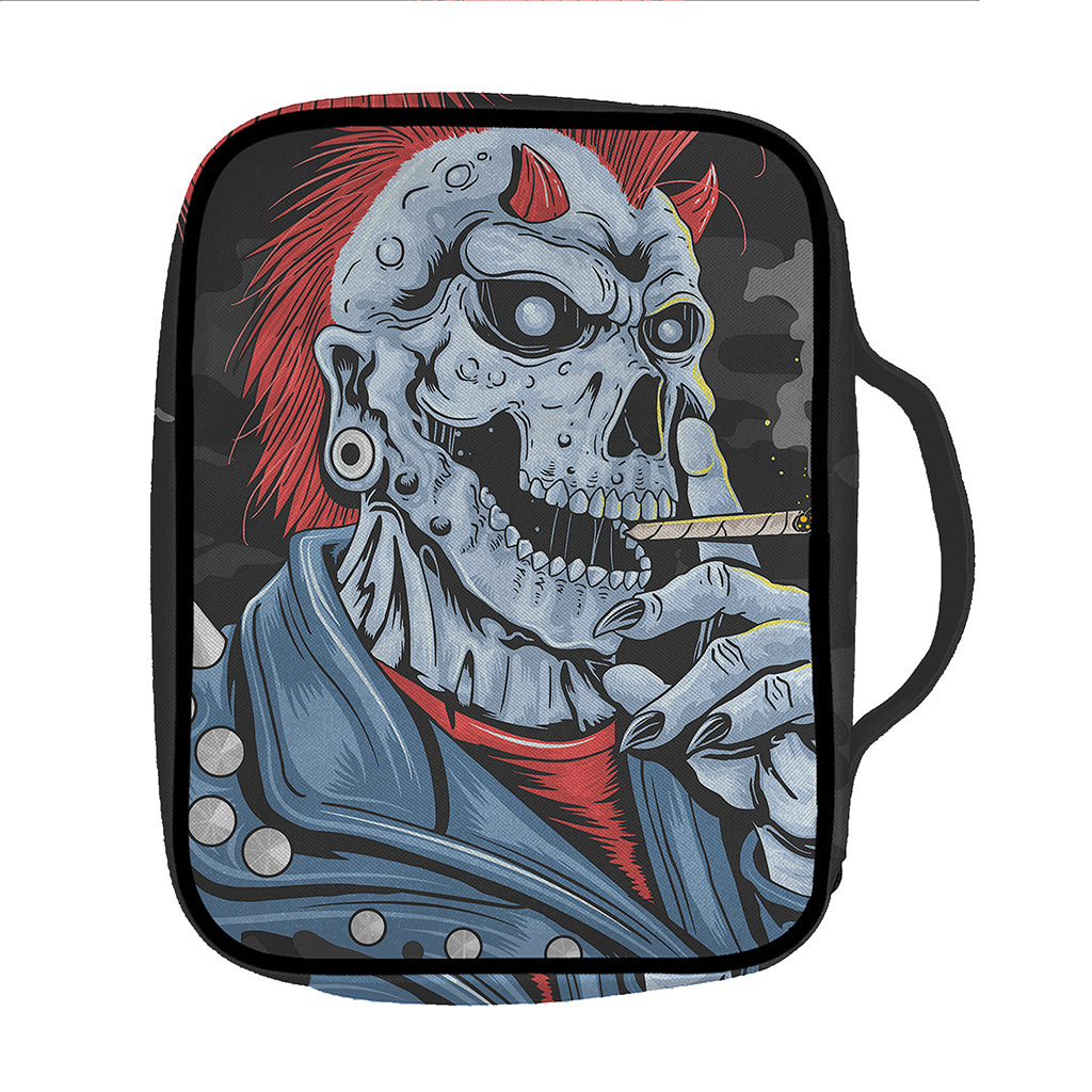 Punk Mohawk Devil Print Front Pocket Bible Bag