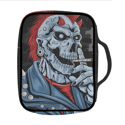 Punk Mohawk Devil Print Front Pocket Bible Bag