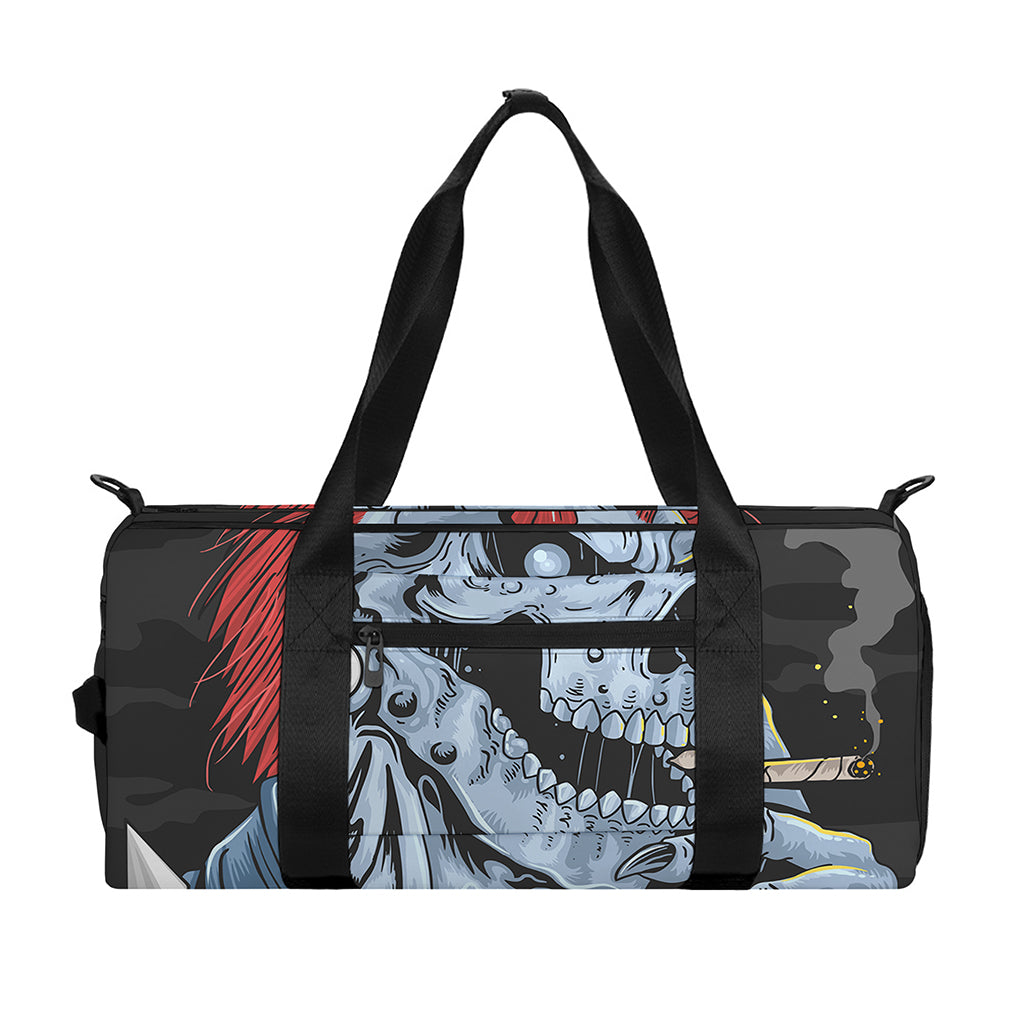 Punk Mohawk Devil Print Gym Bag