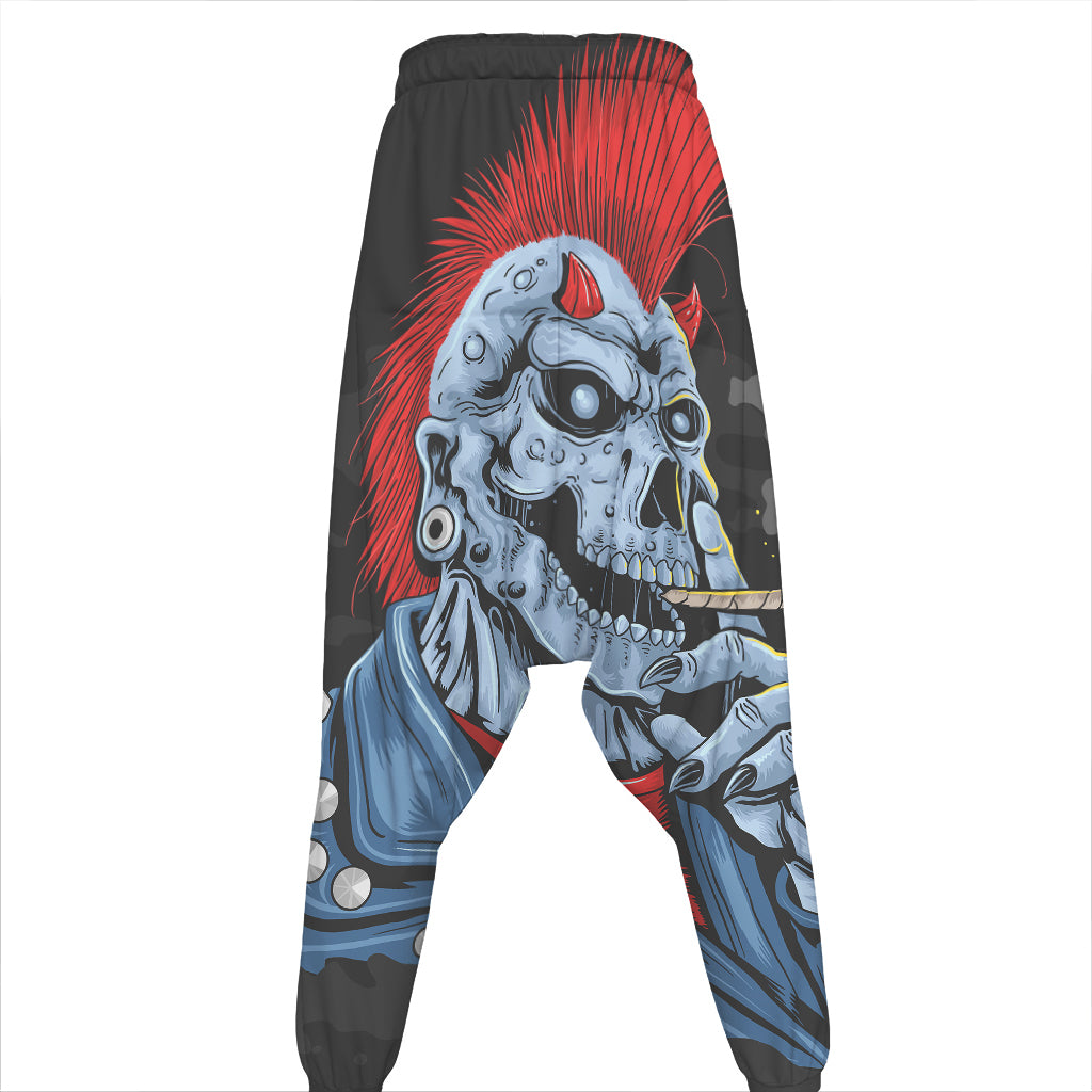 Punk Mohawk Devil Print Hammer Pants