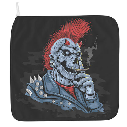 Punk Mohawk Devil Print Hand Towel