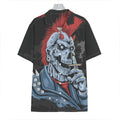 Punk Mohawk Devil Print Hawaiian Shirt