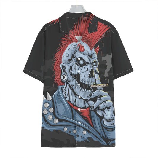 Punk Mohawk Devil Print Hawaiian Shirt