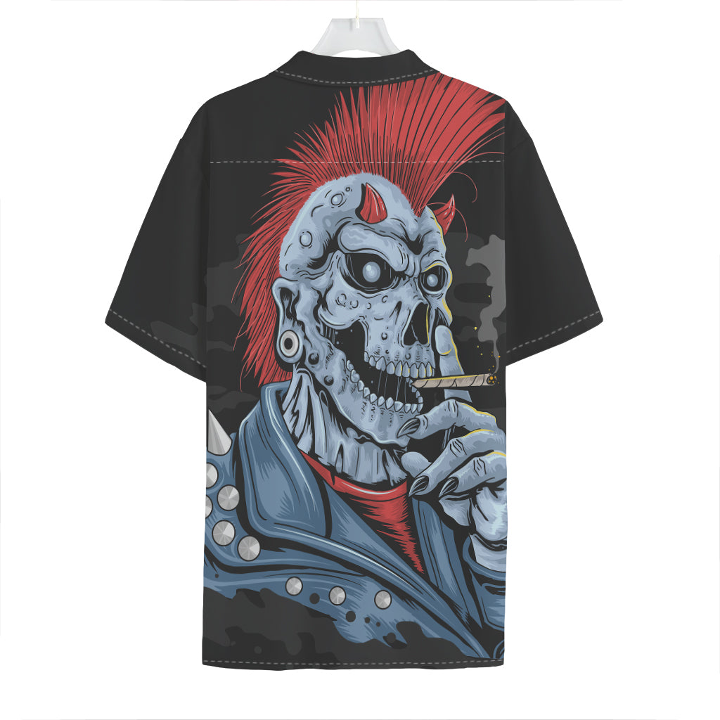 Punk Mohawk Devil Print Hawaiian Shirt