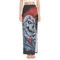 Punk Mohawk Devil Print High Slit Maxi Skirt