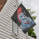 Punk Mohawk Devil Print House Flag