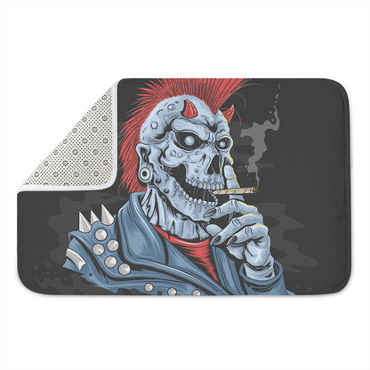 Punk Mohawk Devil Print Indoor Door Mat