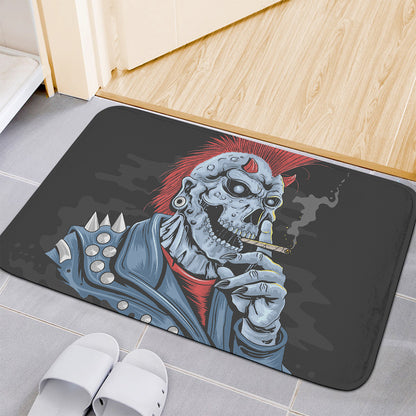 Punk Mohawk Devil Print Indoor Door Mat