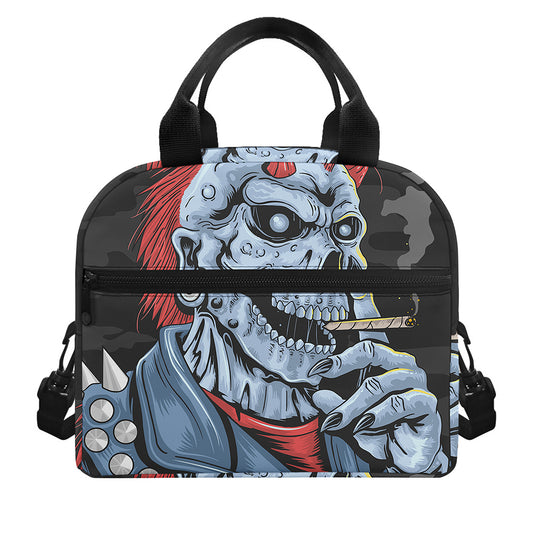 Punk Mohawk Devil Print Insulated Lunch Bag
