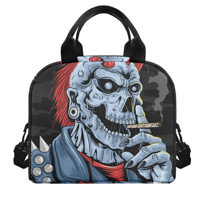 Punk Mohawk Devil Print Insulated Lunch Bag