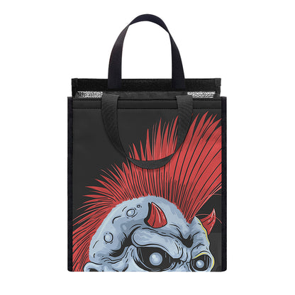 Punk Mohawk Devil Print Insulated Lunch Tote