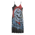 Punk Mohawk Devil Print Jersey Midi Cami Dress
