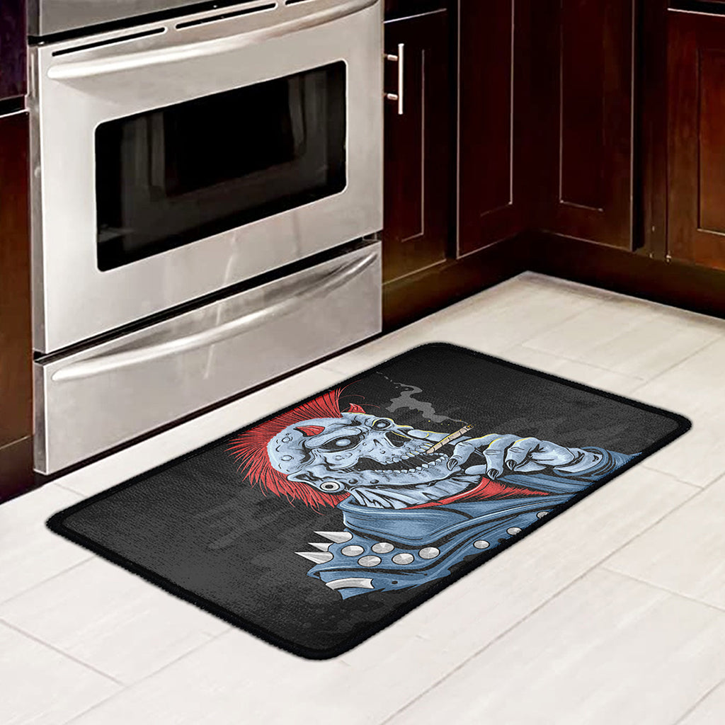 Punk Mohawk Devil Print Kitchen Mat