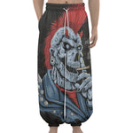 Punk Mohawk Devil Print Lantern Pants