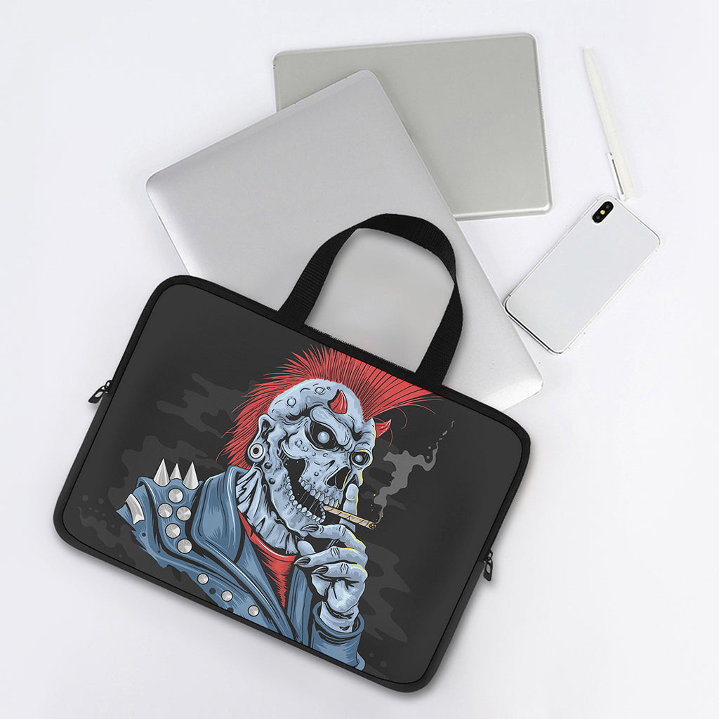 Punk Mohawk Devil Print Laptop Sleeve With Handle