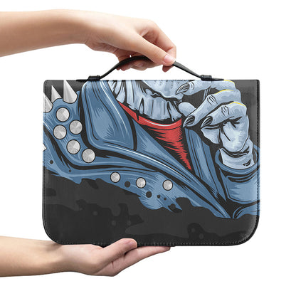 Punk Mohawk Devil Print Leather Bible Cover