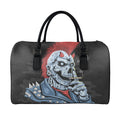 Punk Mohawk Devil Print Leather Duffel Bag