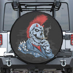 Punk Mohawk Devil Print Leather Spare Tire Cover