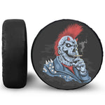 Punk Mohawk Devil Print Leather Spare Tire Cover
