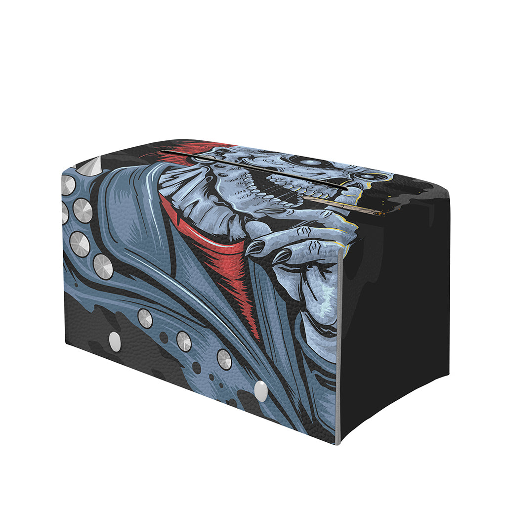 Punk Mohawk Devil Print Leather Tissue Box Cover