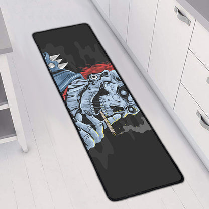 Punk Mohawk Devil Print Long Kitchen Mat