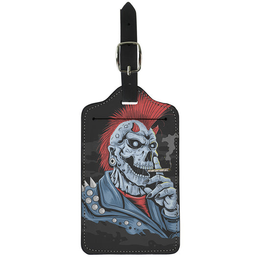 Punk Mohawk Devil Print Luggage Tag