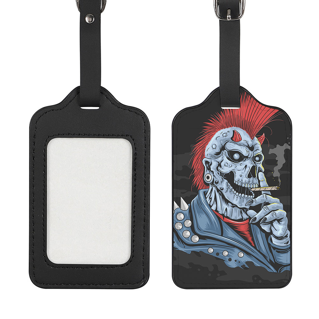 Punk Mohawk Devil Print Luggage Tag