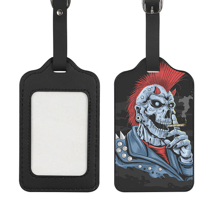 Punk Mohawk Devil Print Luggage Tag