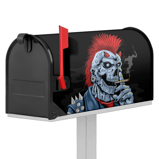 Punk Mohawk Devil Print Mailbox Cover