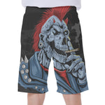 Punk Mohawk Devil Print Men's Beach Shorts