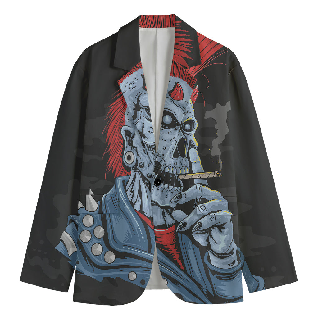 Punk Mohawk Devil Print Men's Blazer