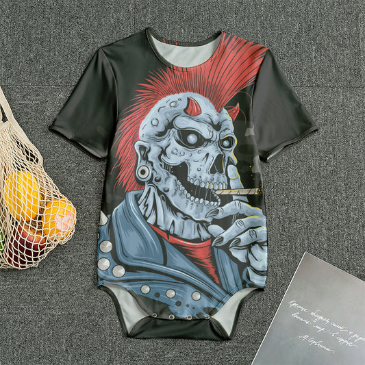 Punk Mohawk Devil Print Men's Bodysuit