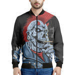Punk Mohawk Devil Print Men's Bomber Jacket