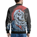 Punk Mohawk Devil Print Men's Bomber Jacket