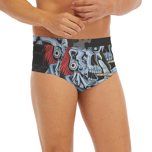 Punk Mohawk Devil Print Men's Briefs