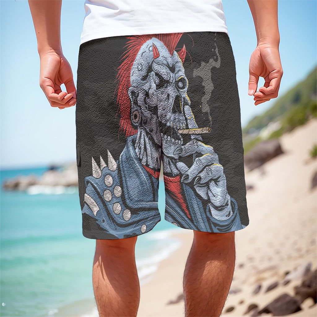 Punk Mohawk Devil Print Men's Cargo Shorts