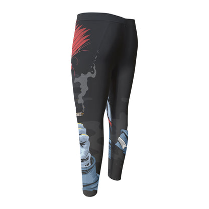 Punk Mohawk Devil Print Men's Compression Pants